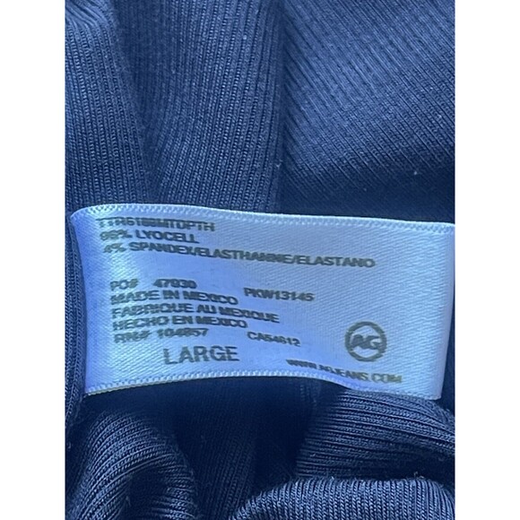 AG Adriano Goldschmied Chelden Long Sleeve Maxi Dress In Blue Metallic Sz L New - Picture 5 of 8